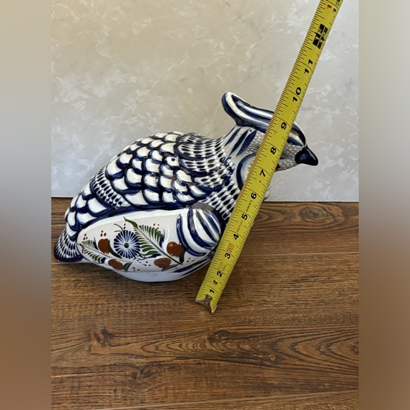 Vintage Tonala Santana Mexican Pottery Bird Figurine Dove Folk Art 13” long - Picture 7 of 16